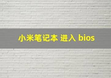 小米笔记本 进入 bios